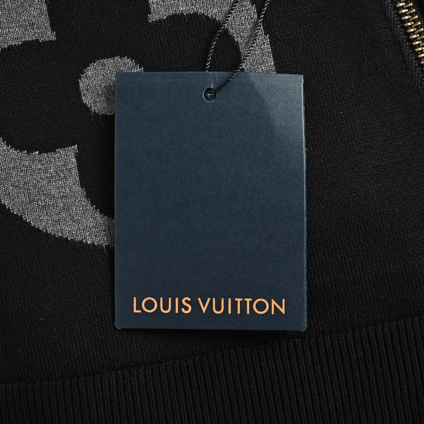 Louis Vuitton/Louis Vuitton Grand Logo Jacquard Stand Collar Knit Jacket Jacket